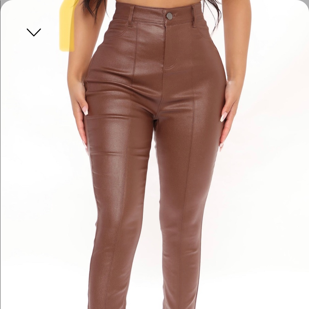 FASHION NOVA Don’t wait up skinny pant 29-brown womens LG new w/tags